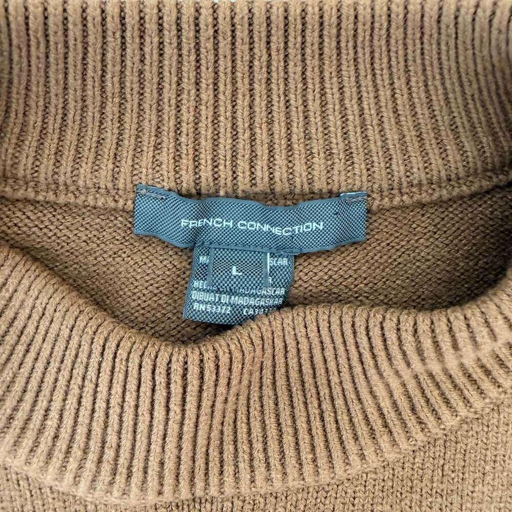 French Connection Jamie Cotton Puff-Sleeve Sweater Size L - Picture 3 of 3